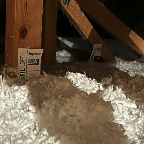 fúkaná izolácia supafil v podkroví domu