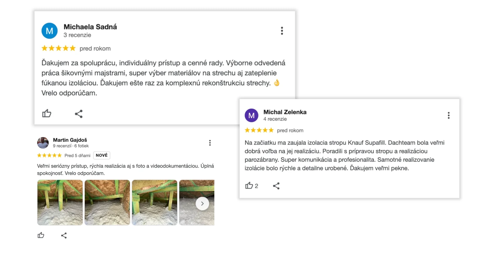 recenzie od zákazníkov z Google | BigMat Dachteam a Sumegastav recenzie od zákazníkov z Google | BigMat Dachteam a Sumegastav
